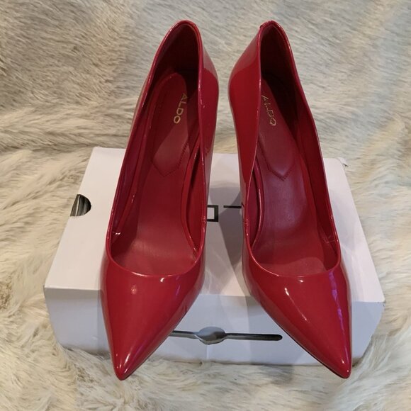 Aldo Shoes - Aldo Pumps Heels Red Patient Leather